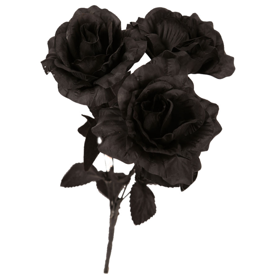 Decoration bouquet de roses noir